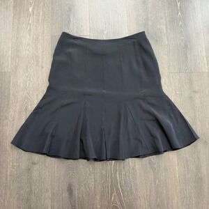 Gap 100% Silk Skirt Size 12 Fit Flare Quiet Luxury Office Career Preppy 90s